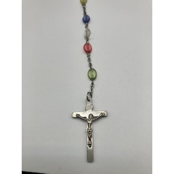 St Labre Indians Multicolored Rosary Beads 22 7/8 Inch Necklace! - Picture 6 of 12